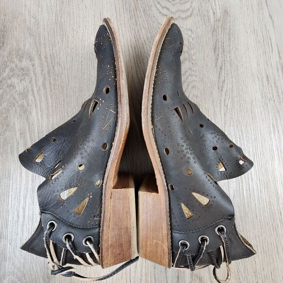 Anthropologie Musse & Cloud Coolise Laser Cut Ankle Boots Size 8 - Picture 5 of 9